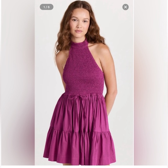 NWT SWF Shirred Halterneck Mini Dress - Picture 2 of 10